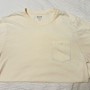 MADEWELL Men’s “All Day Pocket Tee” Cream T-Shirt L